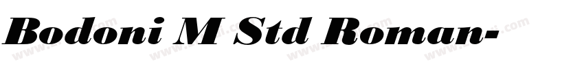 Bodoni M Std Roman字体转换